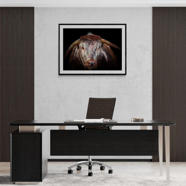 Longhorn in a officr setting