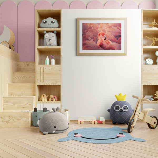 Flamingo Print in kids bedroom